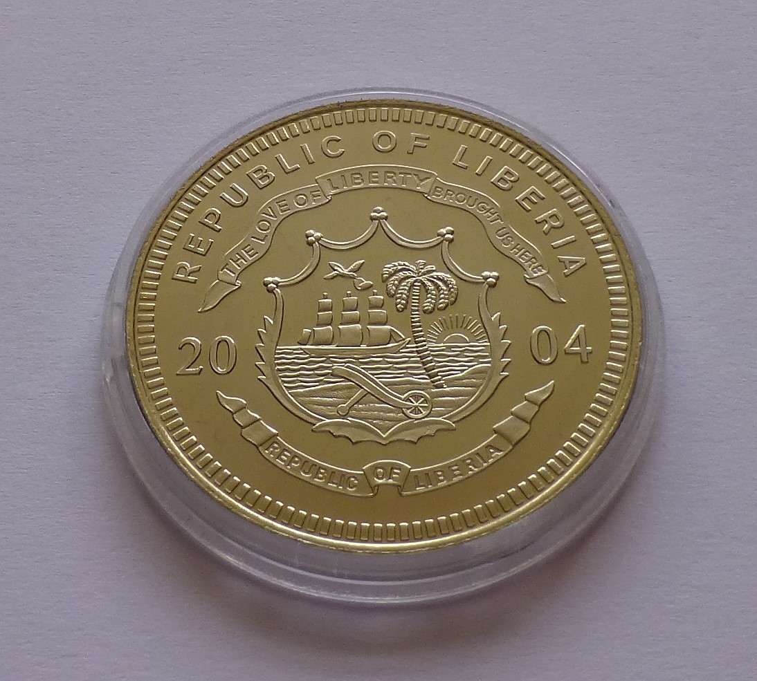  Liberia 5 Dollars 2004, New Vatican coins   