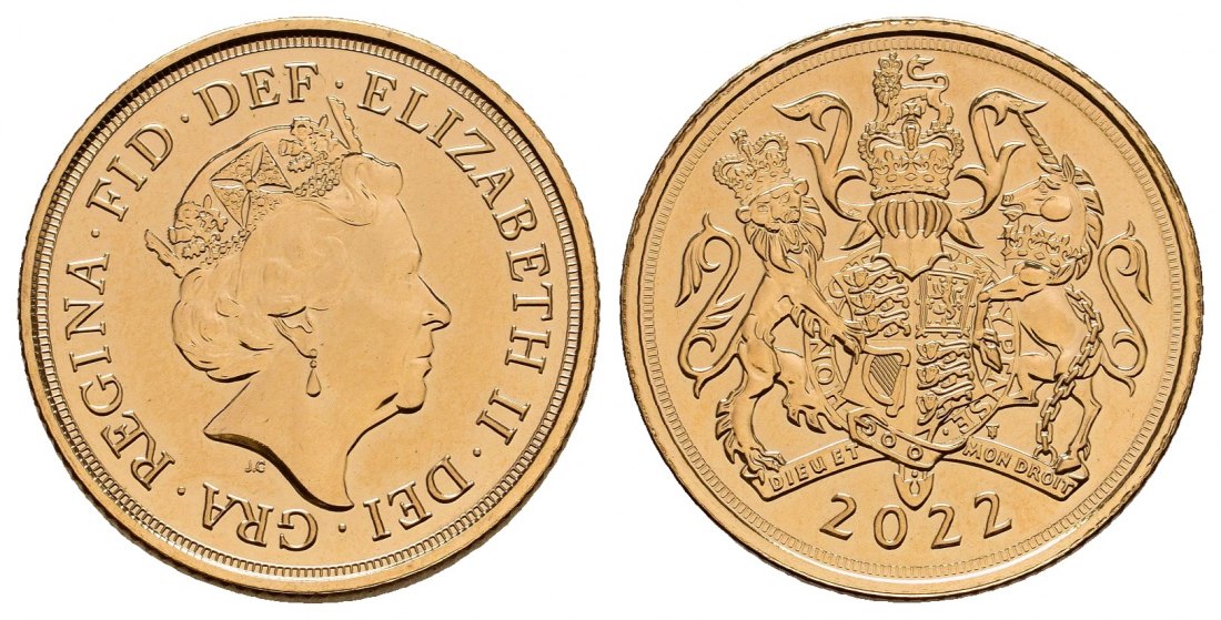 PEUS 8278 Grossbritannien 7,32 g Feingold. Platinium Jubilee Elizabeth II. (1952 - 2022) Sovereign GOLD 2022 Uncirculated