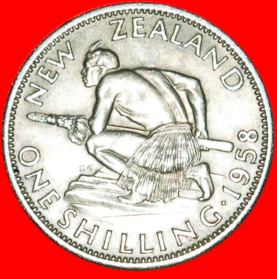  * DRESSED QUEEN (1953-2022): NEW ZEALAND ★ SHILLING 1958 TYPE 1956-1965! LOW START ★ NO RESERVE!   