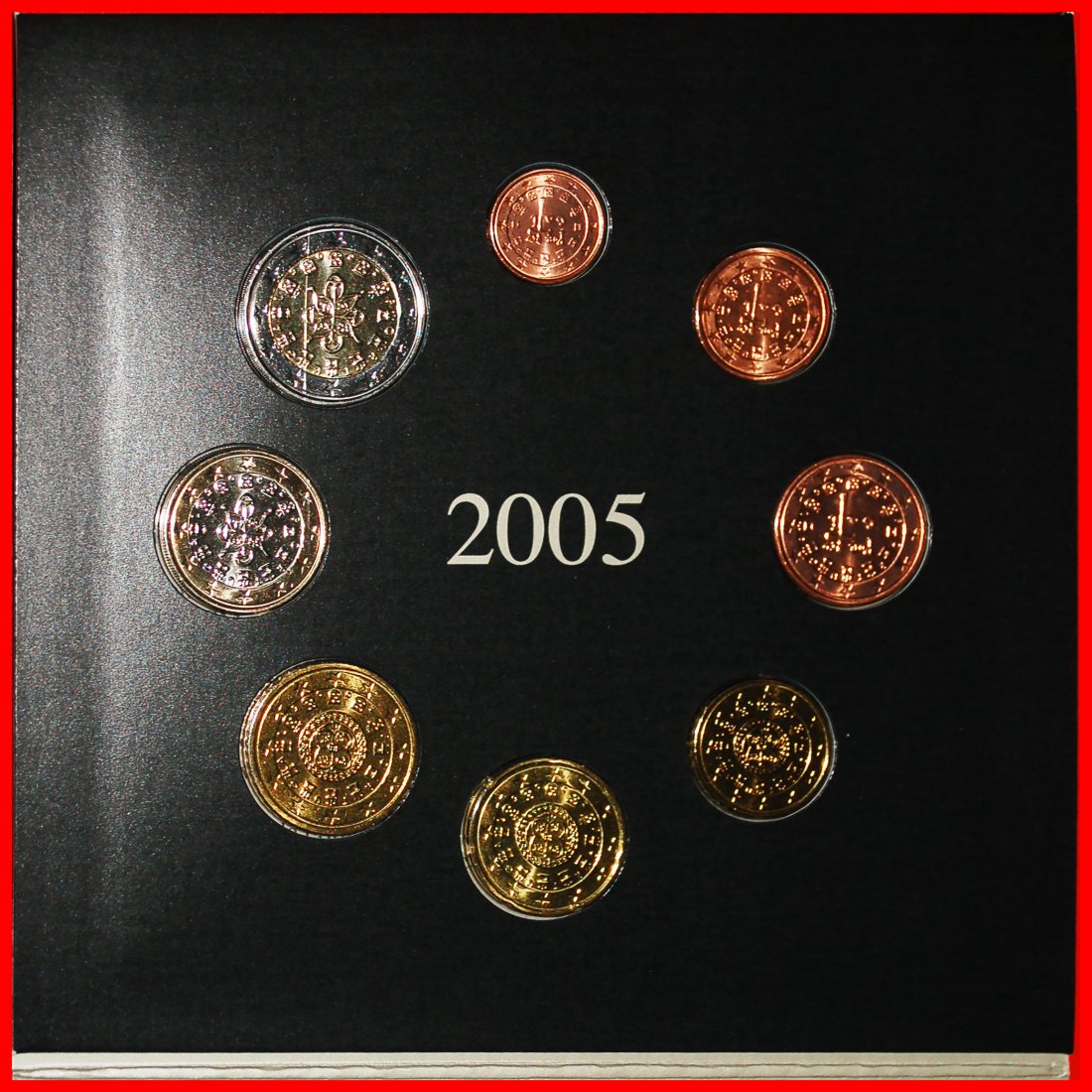  * KLEINES SCHRIFT: PORTUGAL ★ Kursmünzensatz 2005! UNGEWÖHNLICH! ★OHNE VORBEHALT   