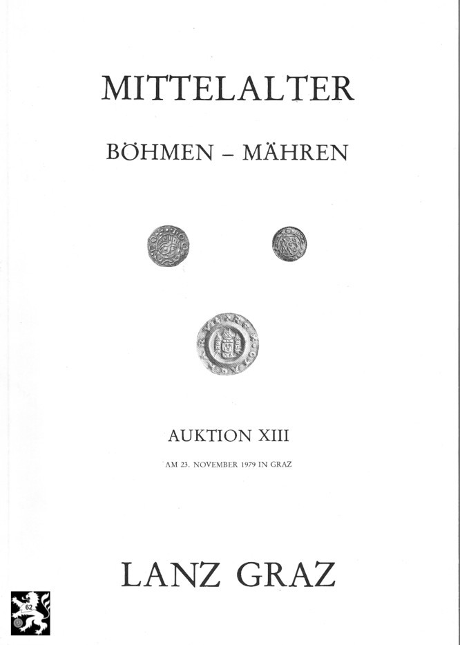  Lanz (Graz) Auktion 13 (1979) Sammlung Hohenkubin - MITTELALTER Böhmen & Mähren   