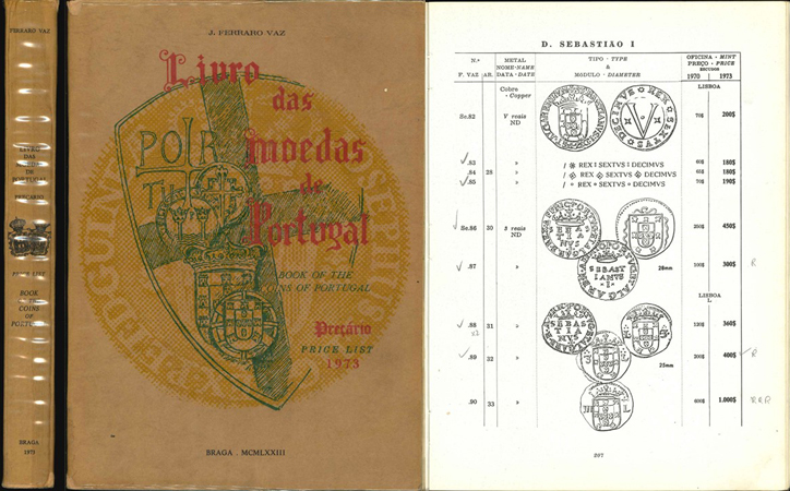  J. Ferraro VAZ; Livro das Moedas de Portugal; Preisliste; 1973   