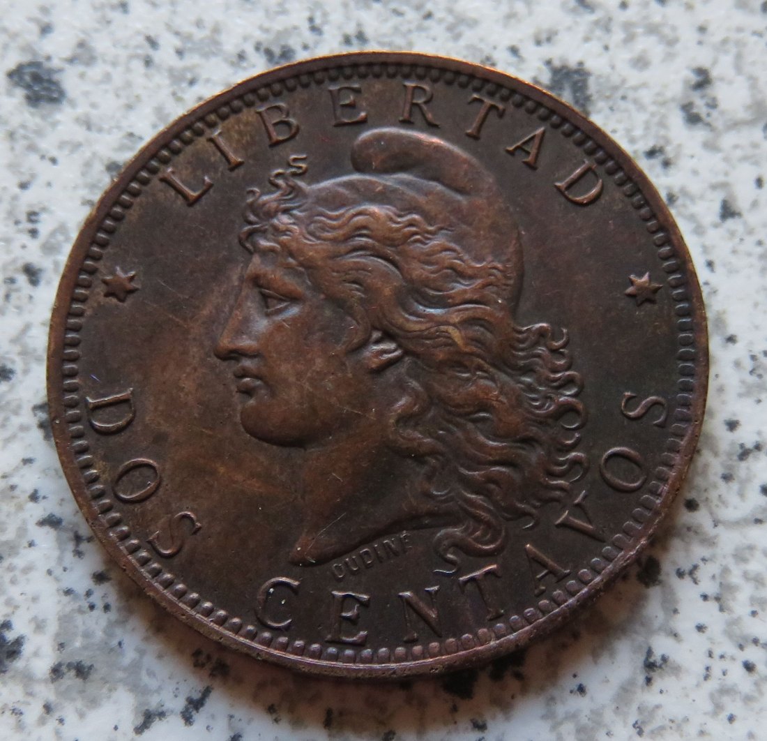  Argentinien 2 Centavos 1891   