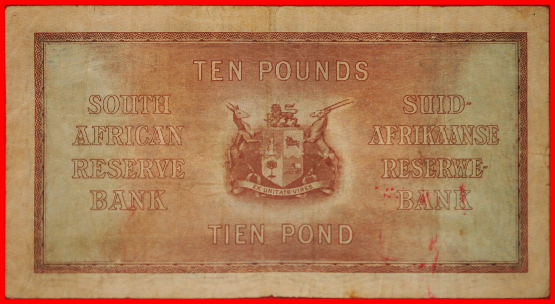  ~ 2 SOLD SHIP: SOUTH AFRICA ★ 10 POUNDS 1943 RARITY! TO BE PUBLISHED! LOW START ★ NO RESERVE!   
