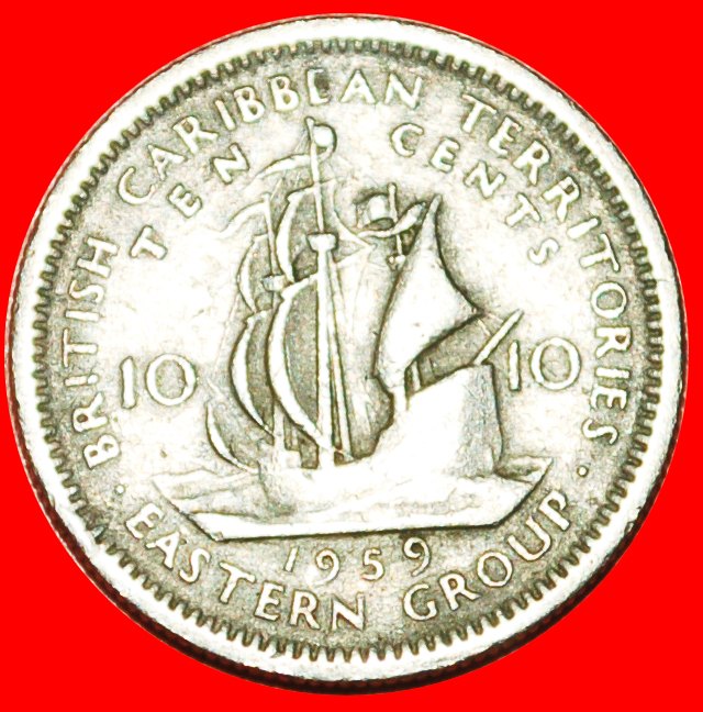  * GREAT BRITAIN: EAST CARIBBEAN TERRITORIES ★10 CENTS 1959! SHIP! LOW START ★ NO RESERVE!   