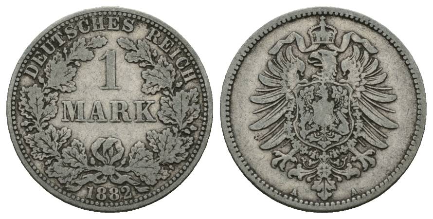  Deutsches Reich, 1 Mark 1882, 1 Stück, Prägestätte A   
