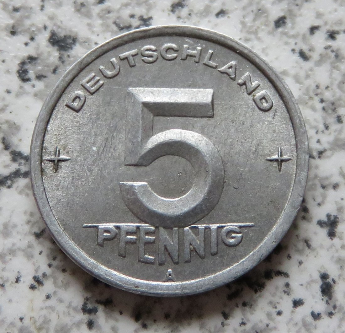  DDR 5 Pfennig 1949 A, Erhaltung   