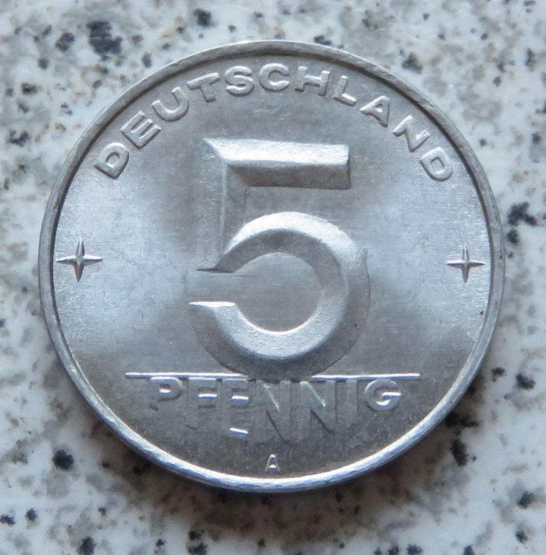  DDR 5 Pfennig 1953 A, Erhaltung   