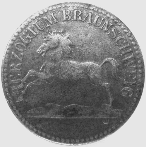  Braunschweig Herzogtum, 50 Pfennig 1920 Eisen, J N4, Funck 56.6 b   