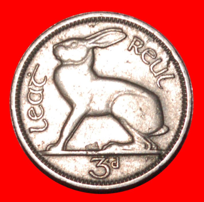 * HARE (1928-1935): IRELAND ★ 3 PENCE 1933 KEY DATE! LOW START ★ NO RESERVE!   