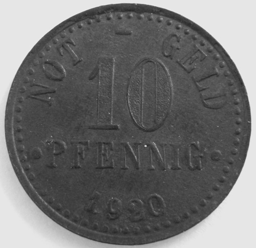  Braunschweig Staatsbank, 10 Pfennig 1920 Zink, J N5, Funck 56.8b   