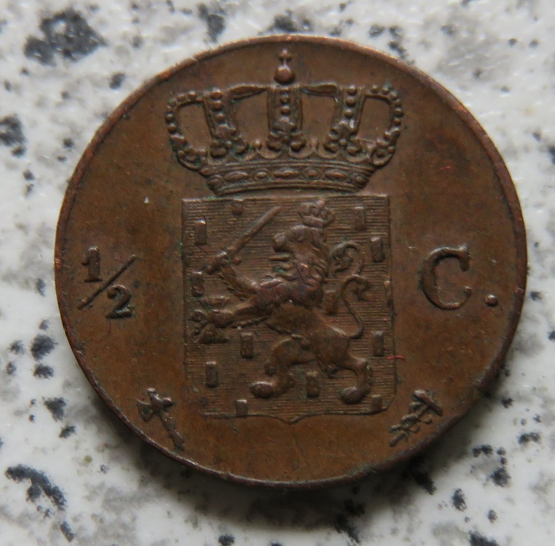  Niederlande 1/2 Cent 1875, Erhaltung   