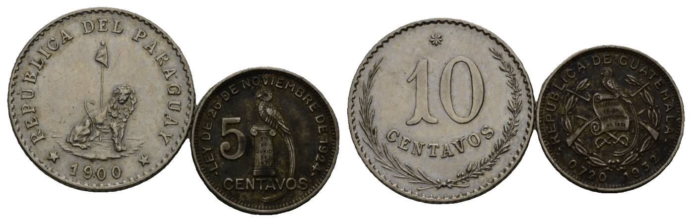  Ausland; 2 Kleinmünzen 1900/1932   