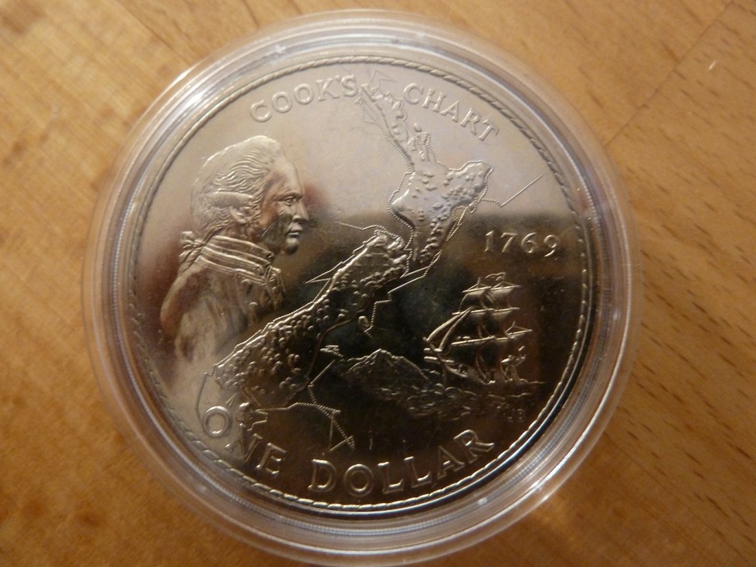  Neuseeland 1 Dollar 1969 **200 J. der Entdeckung von Neuseeland** K-N Bfr.   