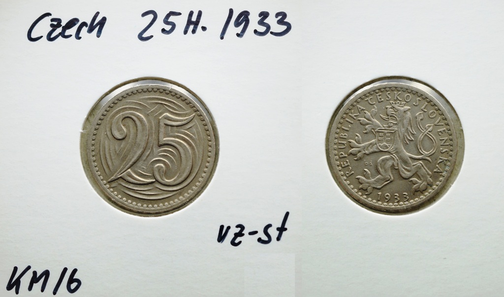  Tschechien 25 Heller 1933   