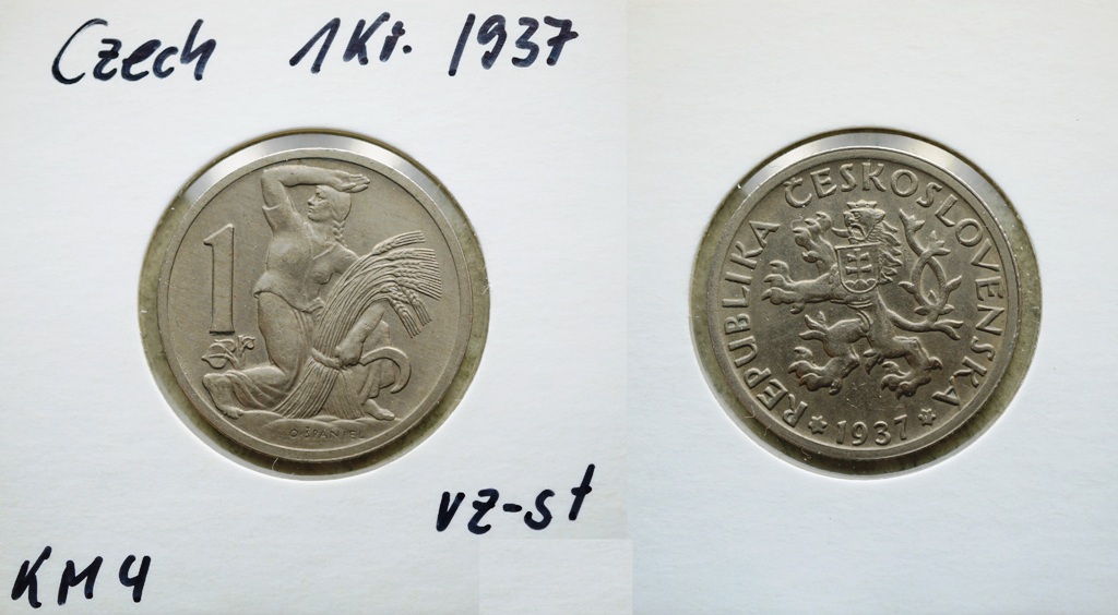  Tschechien 1 Krone 1937   