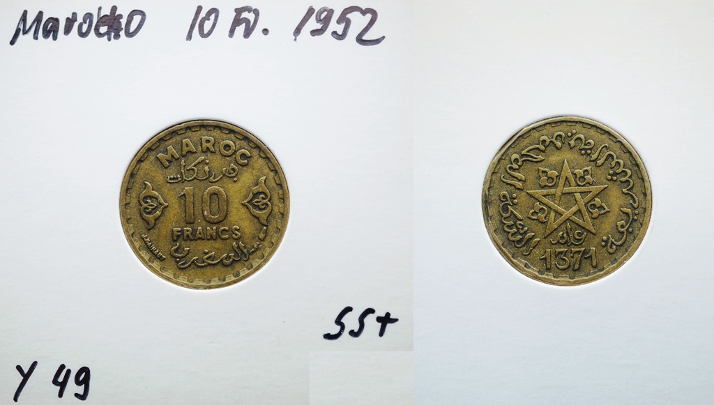  Marokko 10 Francs 1952   