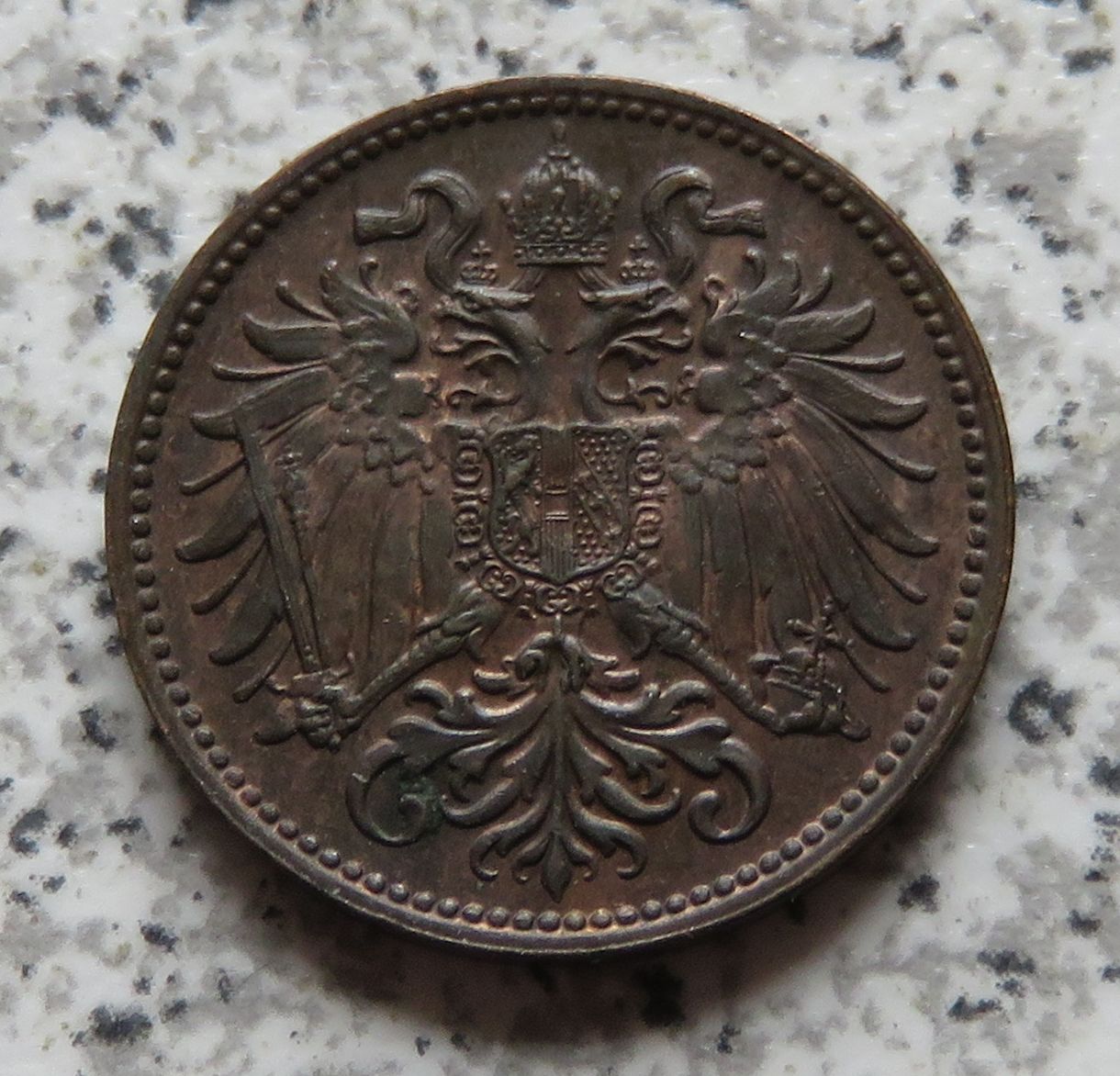  Österreich K & K 2 Heller 1897, Erhaltung   