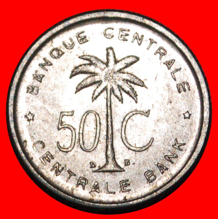  * MINT LUSTRE (1954-1955): BELGIAN CONGO - RUANDA-URUNDI ★ 50 CENTIMES 1955 LOW START ★ NO RESERVE!   