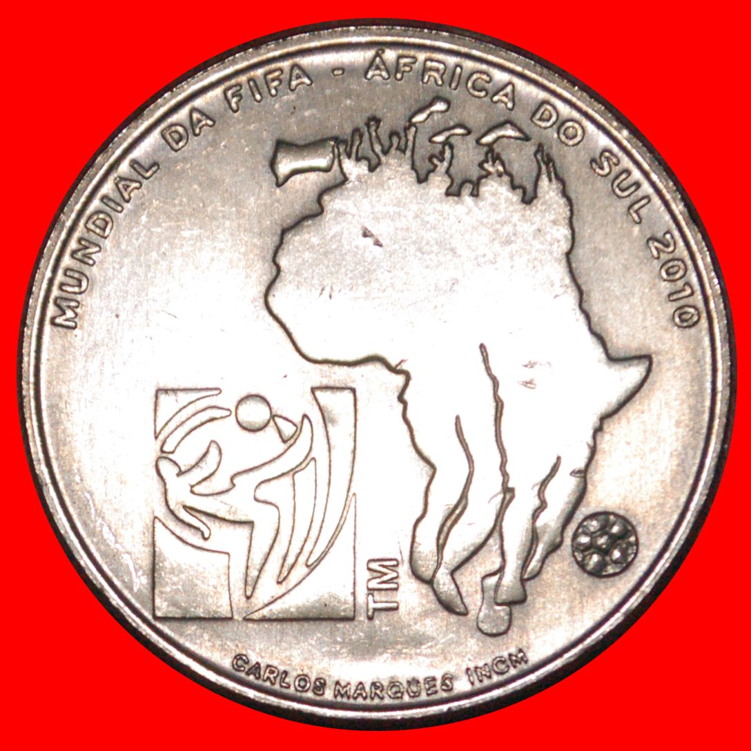  * FIFA IN SOUTH AFRICA: PORTUGAL ★ 2 1/2 EURO 2010 UNC MINT LUSTRE! FOOTBALL★LOW START ★ NO RESERVE!   