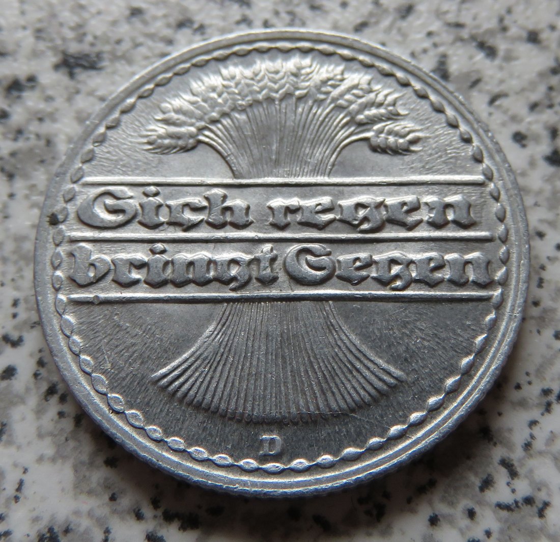  Weimarer Republik 50 Pfennig 1922 D   