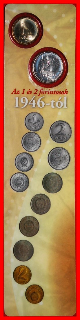  * BOOKMARK: HUNGARY★ FDC MINT SET 1, 2 FORINTS 2007! 2 COINS! TO BE PUBLISHED!★LOW START★NO RESERVE!   