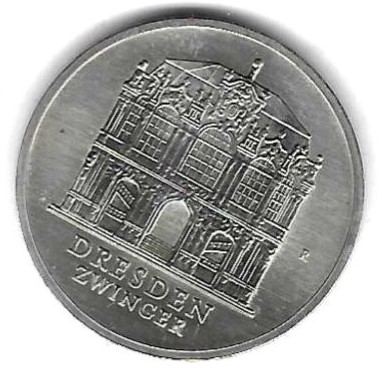  DDR 5 Mark 1985, Dresden Zwinger, Stempelglanz, siehe Scan unten   