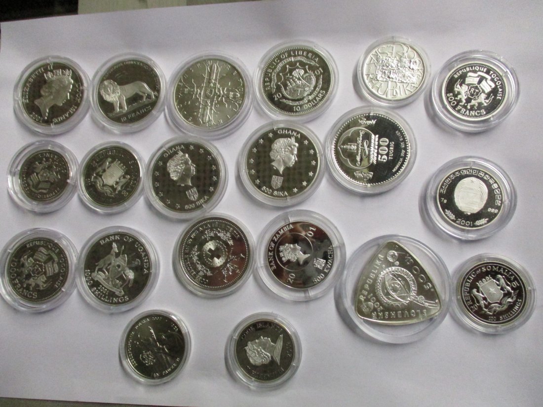  Großes Lot Sammlung Münzen siehe Foto 925er Silber /T6   