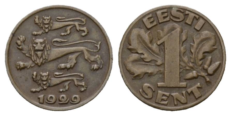  Estland; 1 Sent 1929   