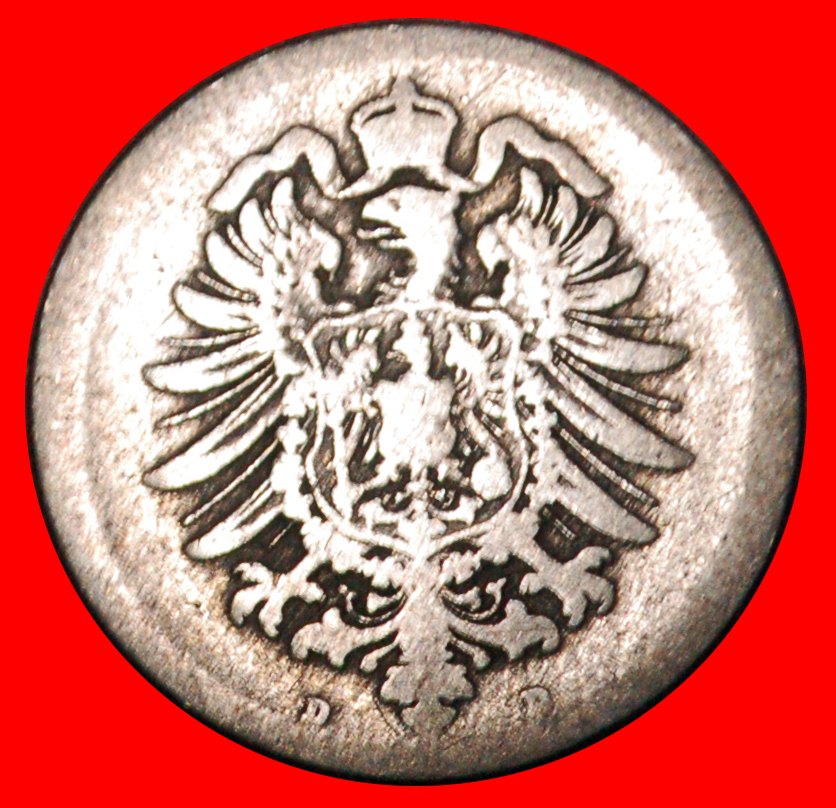  * EAGLE (1873-1889): GERMANY★10 PFENNIGS 1873D UNCOMMON! WILLIAM I 1871-1888★LOW START ★ NO RESERVE!   