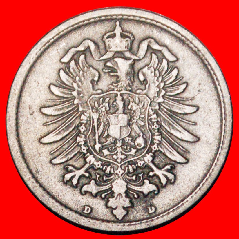  * EAGLE (1873-1889): GERMANY ★ 10 PFENNIGS 1888D! WILLIAM I (1871-1888)★LOW START ★ NO RESERVE!   