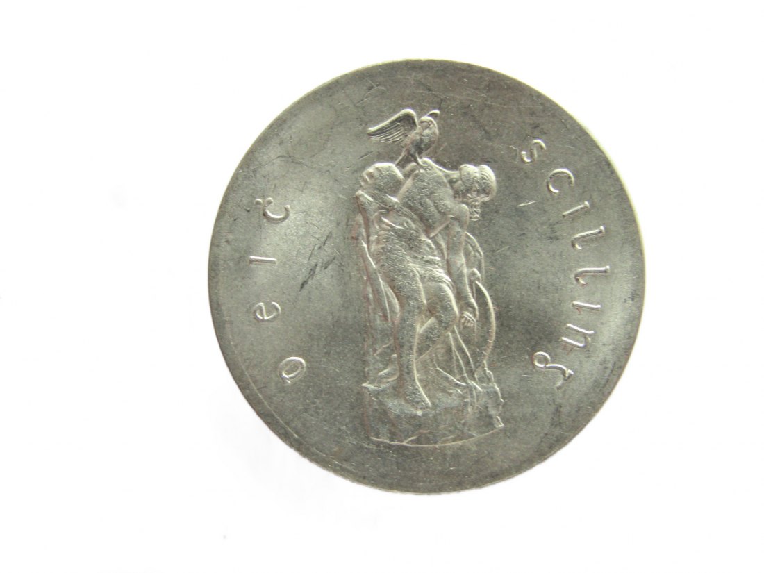  Irland: Shilling 1966, Osteraufstand, KM# 18, 18,14 gr. 833er Silber   