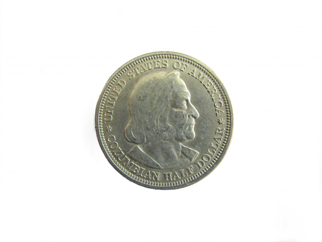  USA: 1/2 Dollar 1893 auf Christof Columbus, Silber!   