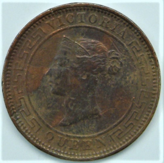  Ceylon (british), Victoria: 1/2 Cent 1901, CU, siehe Bilder!   