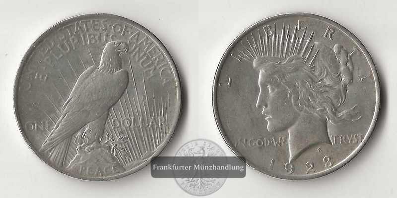  USA  1 Dollar   1923  FM-Frankfurt Feingewicht: 24,06g   
