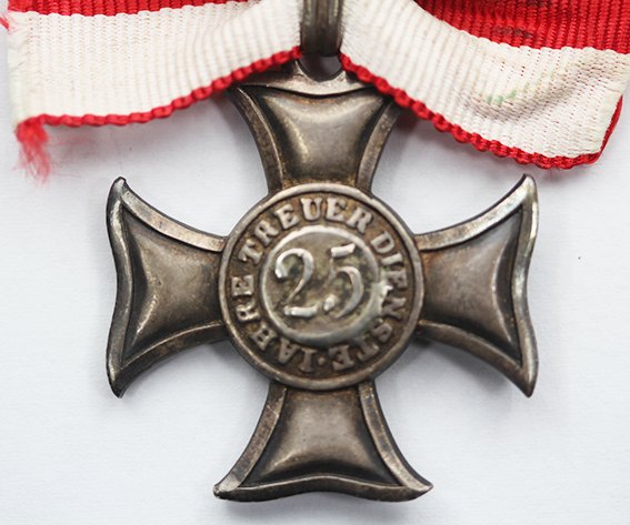  Hessen, Militär-Dienstehrenzeichen 25 Jahre für Unteroffiziere 2.Prägung 1839   