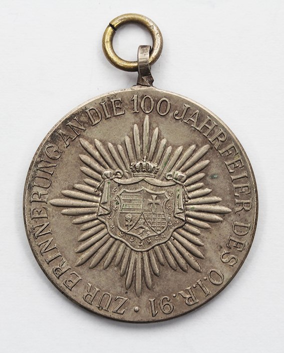  Oldenburg Infanterie Regiment 91 - Medaille zur 100 Jahrfeier 1913   