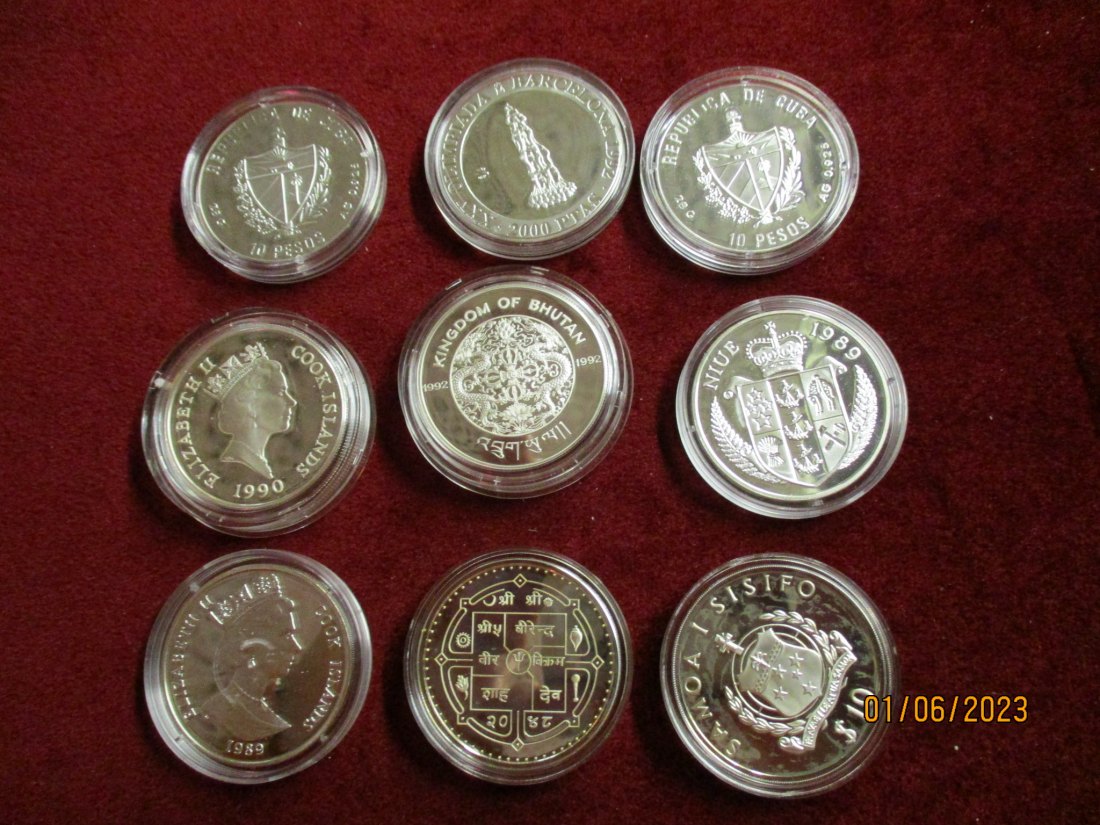  Lot Sammlung Münzen Olympische Spiele Silbermünzen 925er Silber /4   