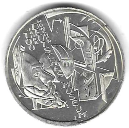  BRD 10 Euro 2003, Deutsches Museum, Silber 18 gr. 0,925, BU, siehe Scan unten   