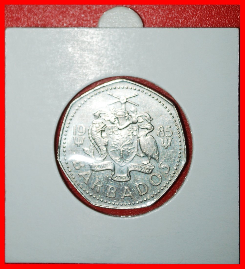  * GREAT BRITAIN FISH (1973-1986): BARBADOS ★ 1 DOLLAR 1985! IN HOLDER ★ LOW START ★ NO RESERVE!   