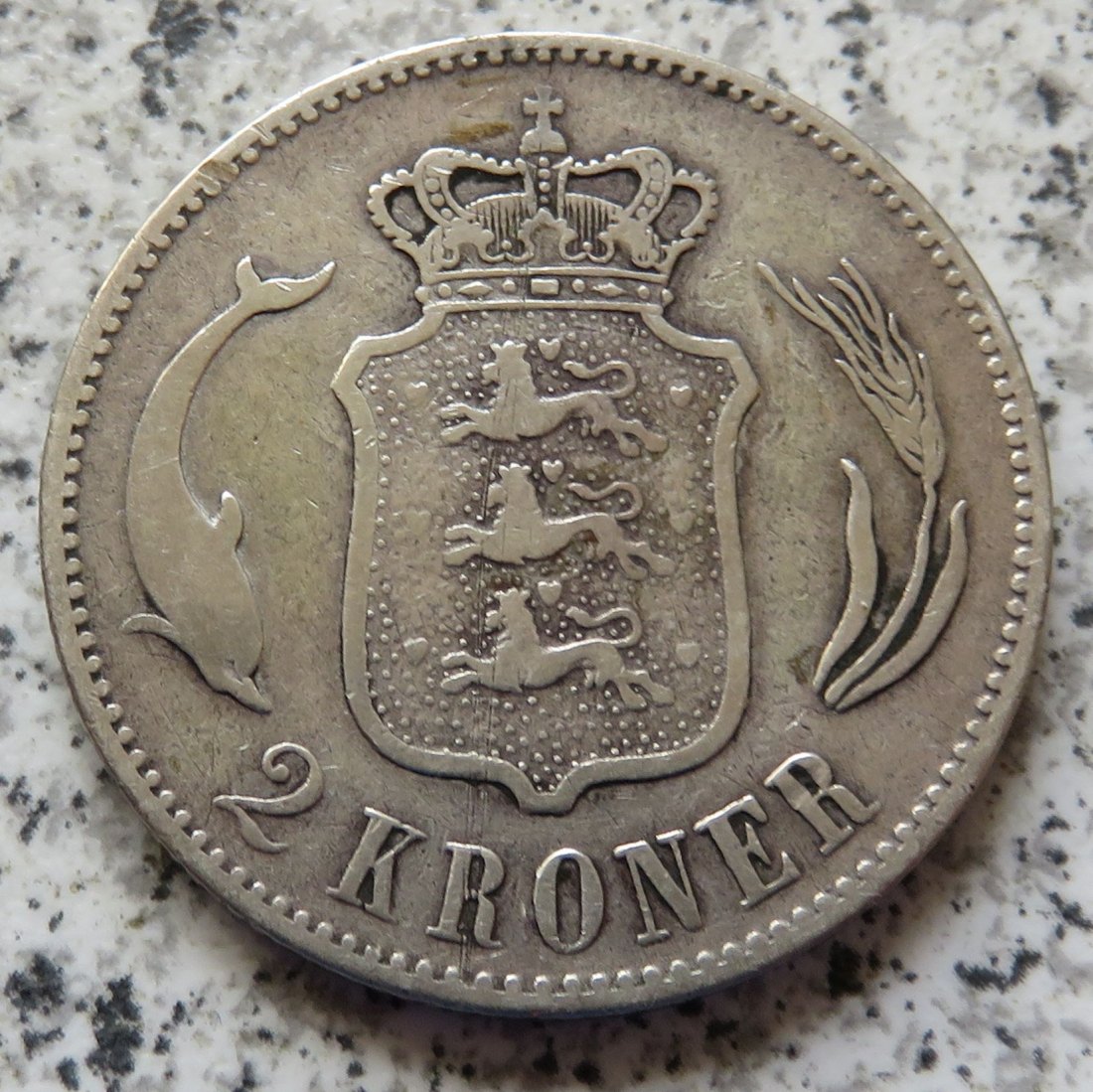  Dänemark 2 Kroner 1876   