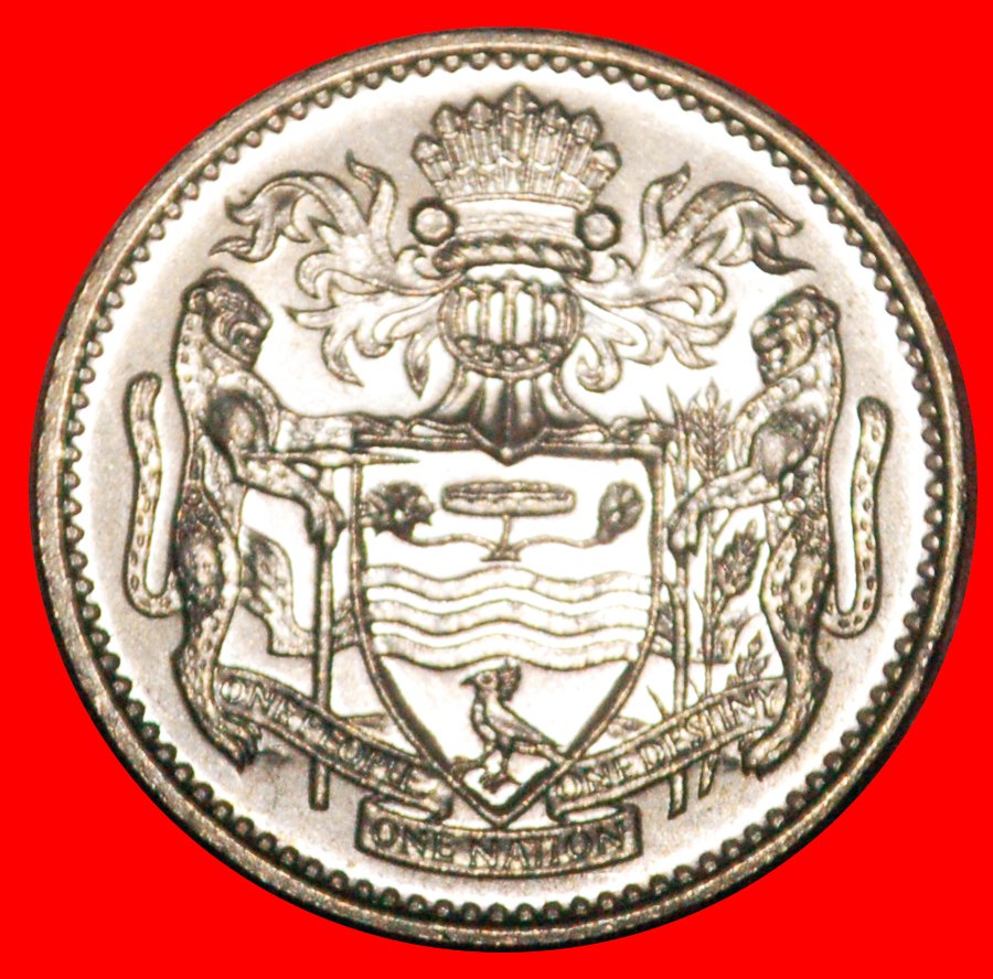  * GREAT BRITAIN (1967-1992): GUYANA ★ 25 CENTS 1990 MINT LUSTRE!★LOW START ★ NO RESERVE!   