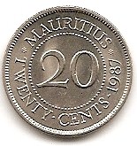  Mauritius 20 Cents 1987 vz #120   