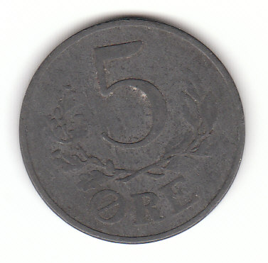  5 Öre Dänemark 1944 (F094)  b.   