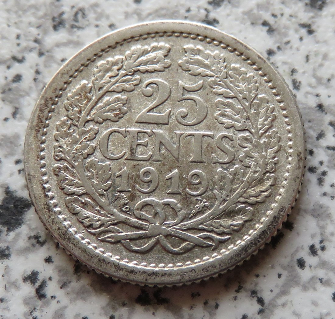  Niederlande 25 Cents 1919   
