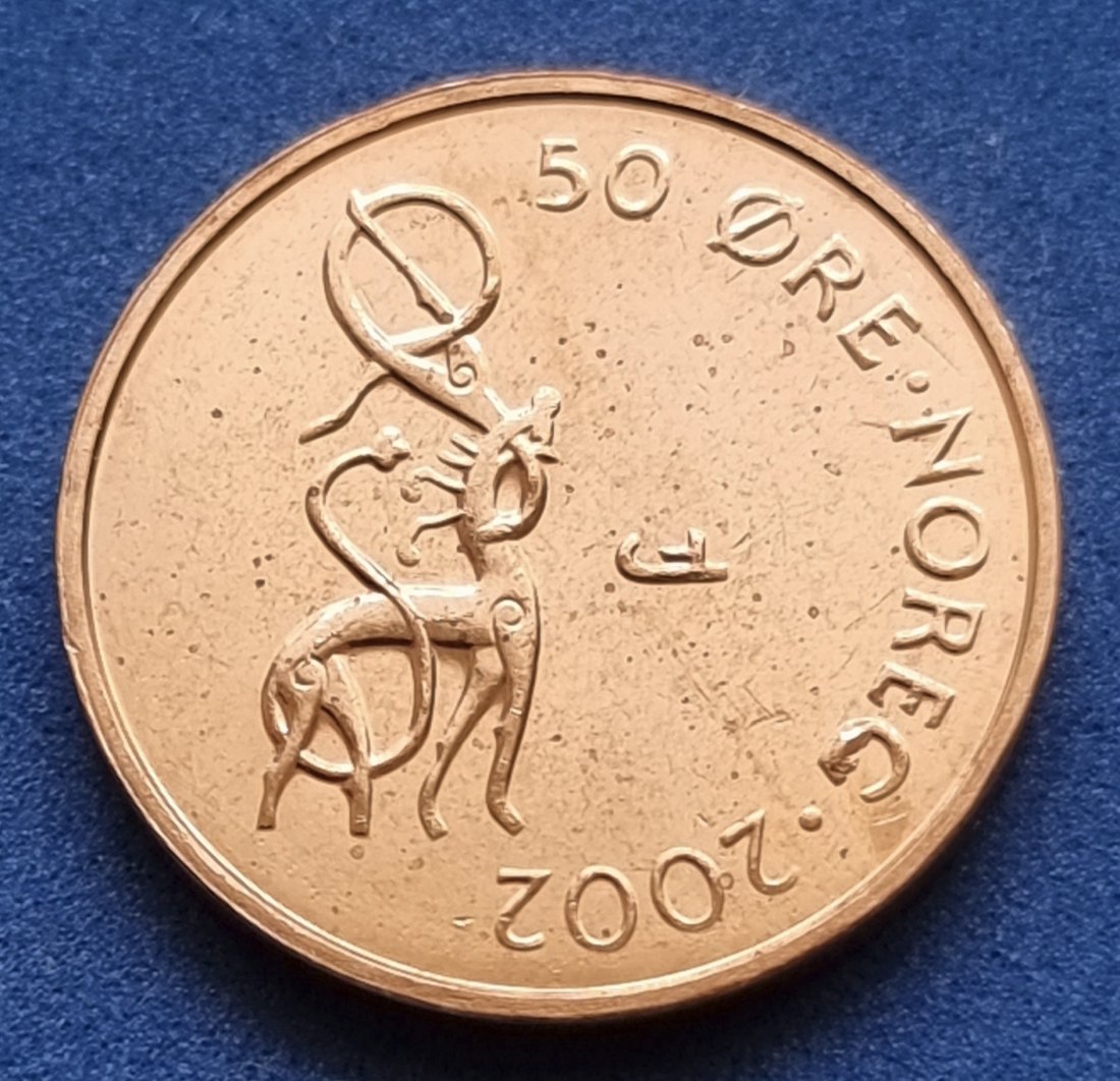  14370(8) 50 Öre (Norwegen) 2002 in UNC- ........................................... von Berlin_coins   