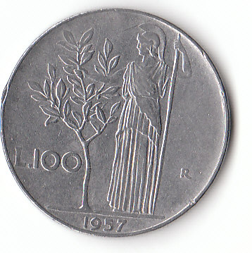  100 lire Italien 1957 (F103)b.   