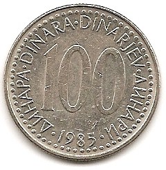  Jugoslawien 100 Dinara 1985 #154   