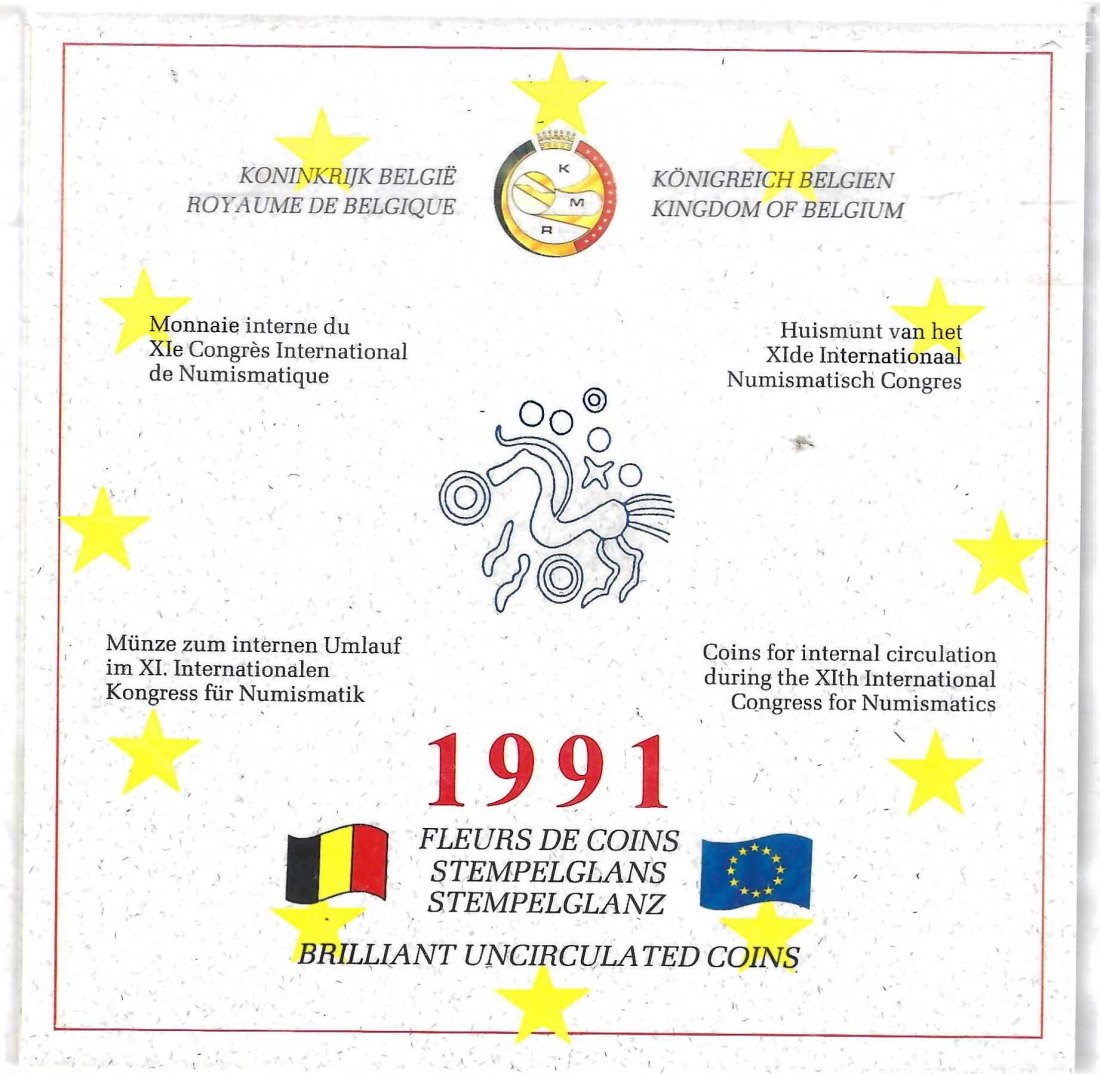  Euro KMS Belgien 1991 Golden Gate Münzenankauf Koblenz Frank Maurer AB 333   