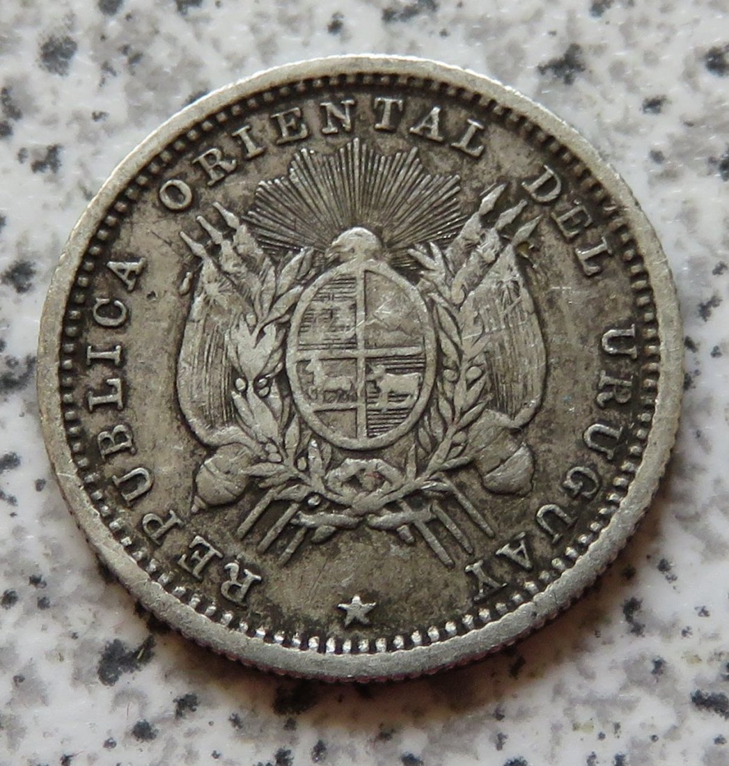  Uruguay 10 Centesimos 1877 A   